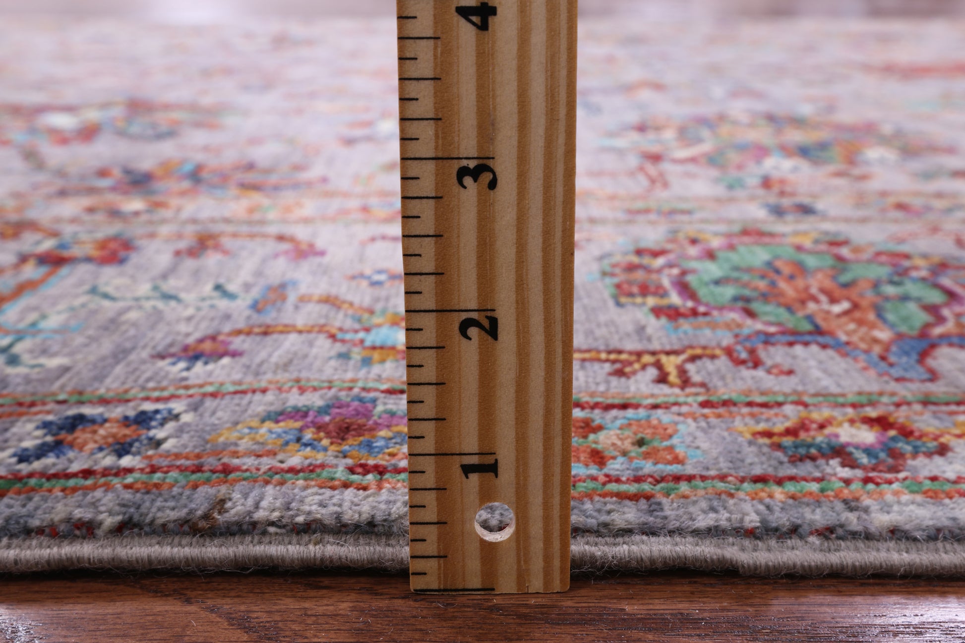 Grey Peshawar Hand Knotted Wool Rug - 5' 8" X 8' 4" - Golden Nile