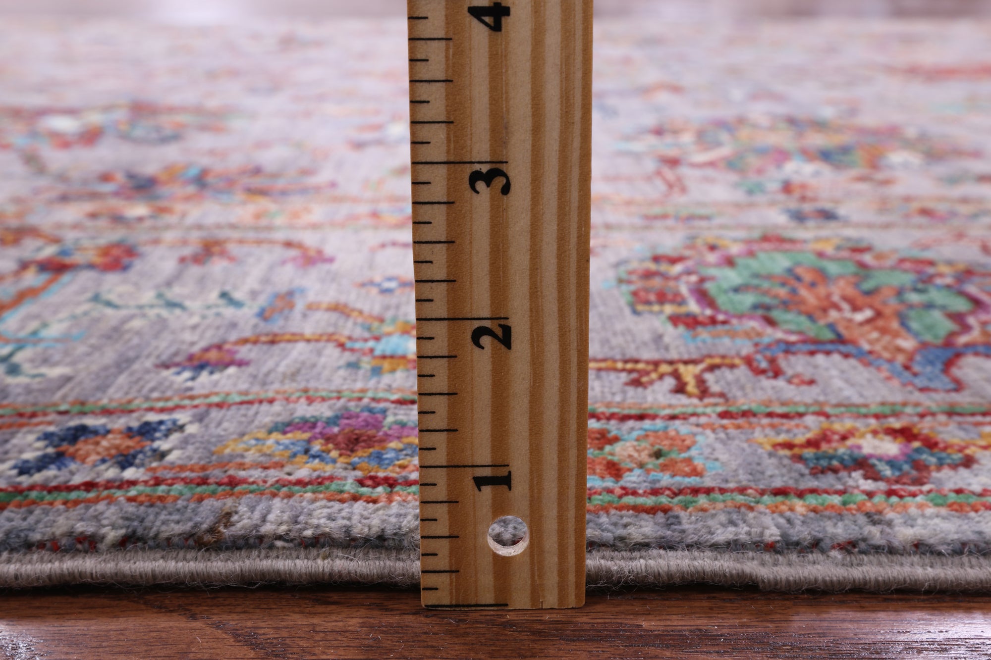 Grey Peshawar Hand Knotted Wool Rug - 5' 8" X 8' 4" - Golden Nile