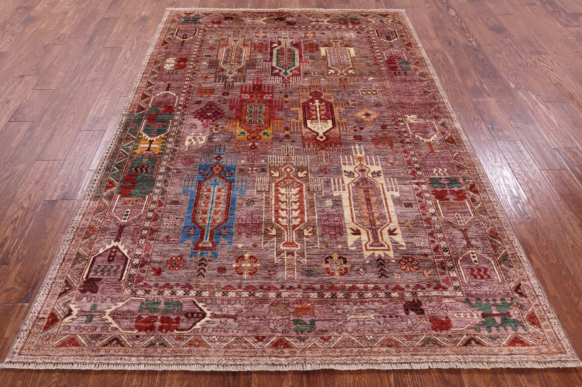 Persian Fine Serapi Handmade Wool Rug - 5' 8" X 8' 2" - Golden Nile