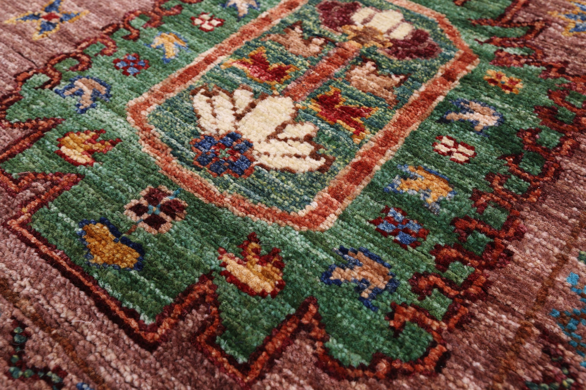 Turkmen Ersari Hand Knotted Wool Rug - 5' 8" X 8' 0" - Golden Nile