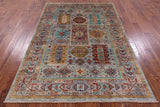 Turkmen Ersari Hand Knotted Wool Rug - 5' 8" X 7' 11" - Golden Nile