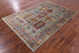 Turkmen Ersari Hand Knotted Wool Rug - 5' 8" X 7' 11" - Golden Nile