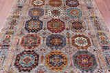 Turkmen Ersari Hand Knotted Wool Rug - 5' 7" X 7' 5" - Golden Nile