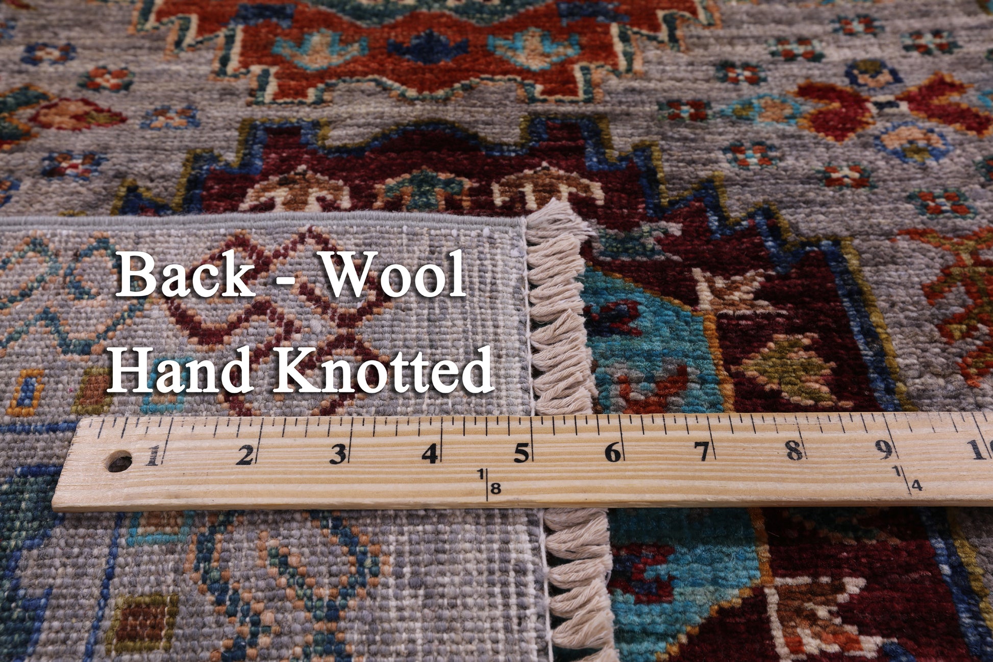 Turkmen Ersari Hand Knotted Wool Rug - 5' 7" X 7' 5" - Golden Nile
