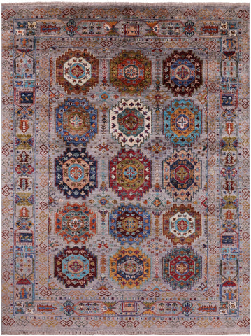 Turkmen Ersari Hand Knotted Wool Rug - 5' 7