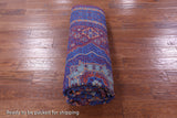Purple Geometric Persian Mamluk Hand Knotted Wool Rug - 6' 6" X 10' 1" - Golden Nile