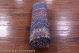 Purple Geometric Persian Mamluk Hand Knotted Wool Rug - 6' 8" X 9' 9" - Golden Nile