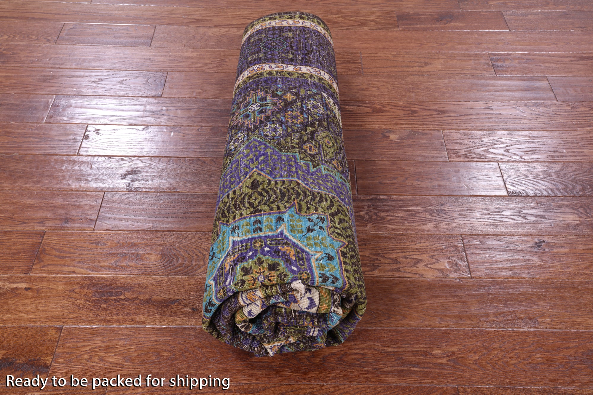 Geometric Persian Mamluk Hand Knotted Wool Rug - 6' 7" X 9' 10" - Golden Nile