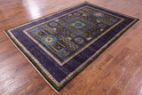 Geometric Persian Mamluk Hand Knotted Wool Rug - 6' 7" X 9' 10" - Golden Nile