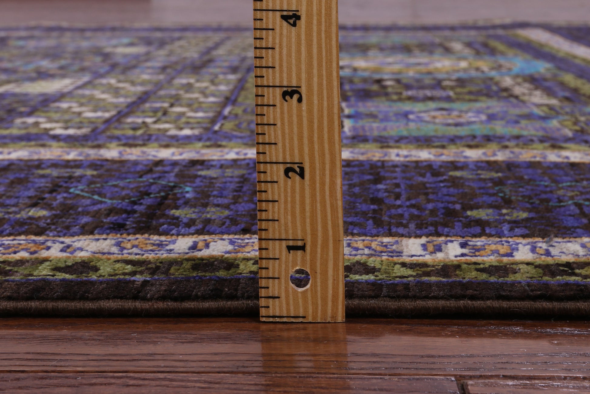Geometric Persian Mamluk Hand Knotted Wool Rug - 6' 7" X 9' 10" - Golden Nile