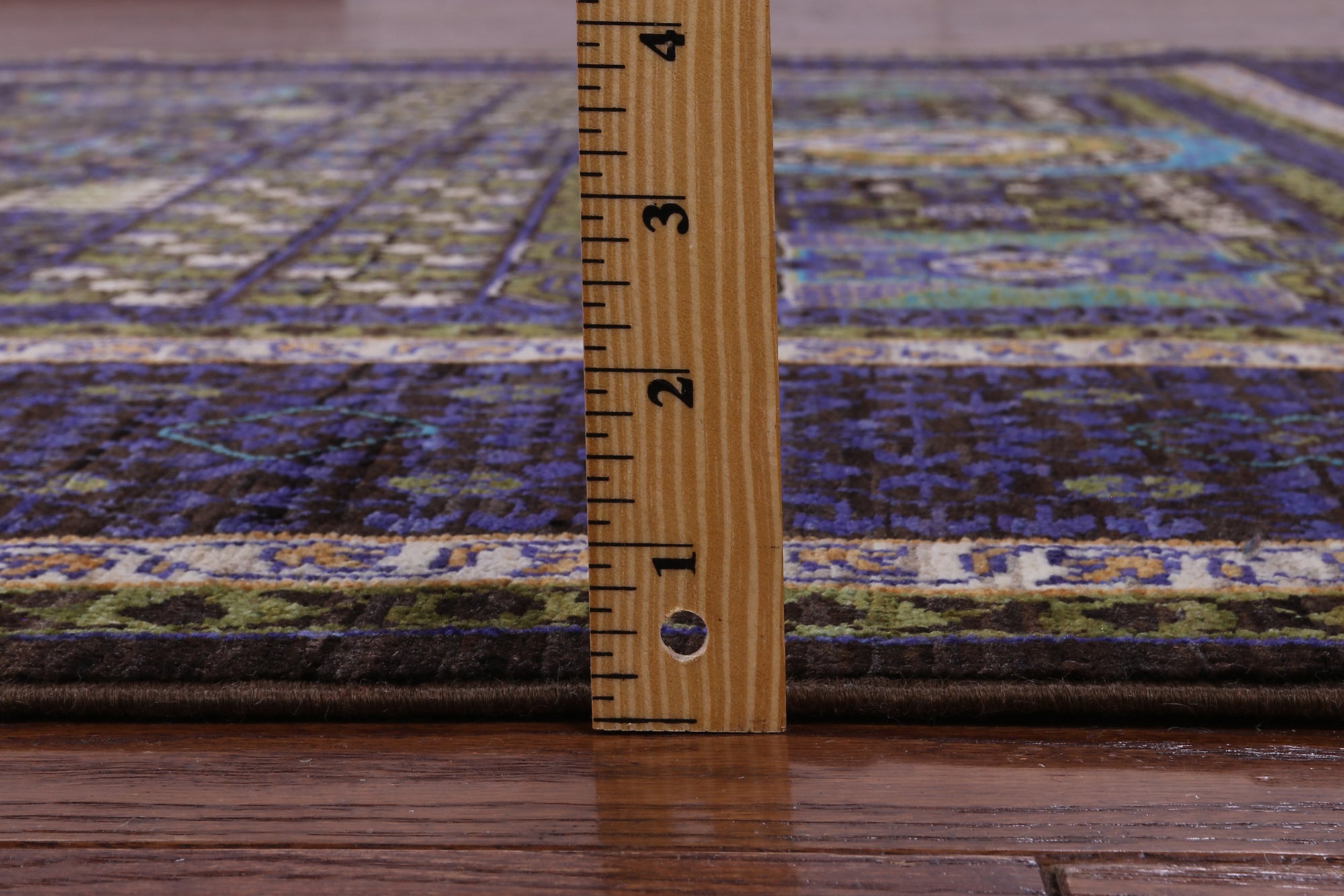 Geometric Persian Mamluk Hand Knotted Wool Rug - 6' 7" X 9' 10" - Golden Nile