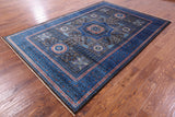 Brown Geometric Persian Mamluk Hand Knotted Wool Rug - 6' 8" X 9' 9" - Golden Nile
