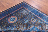 Brown Geometric Persian Mamluk Hand Knotted Wool Rug - 6' 8" X 9' 9" - Golden Nile