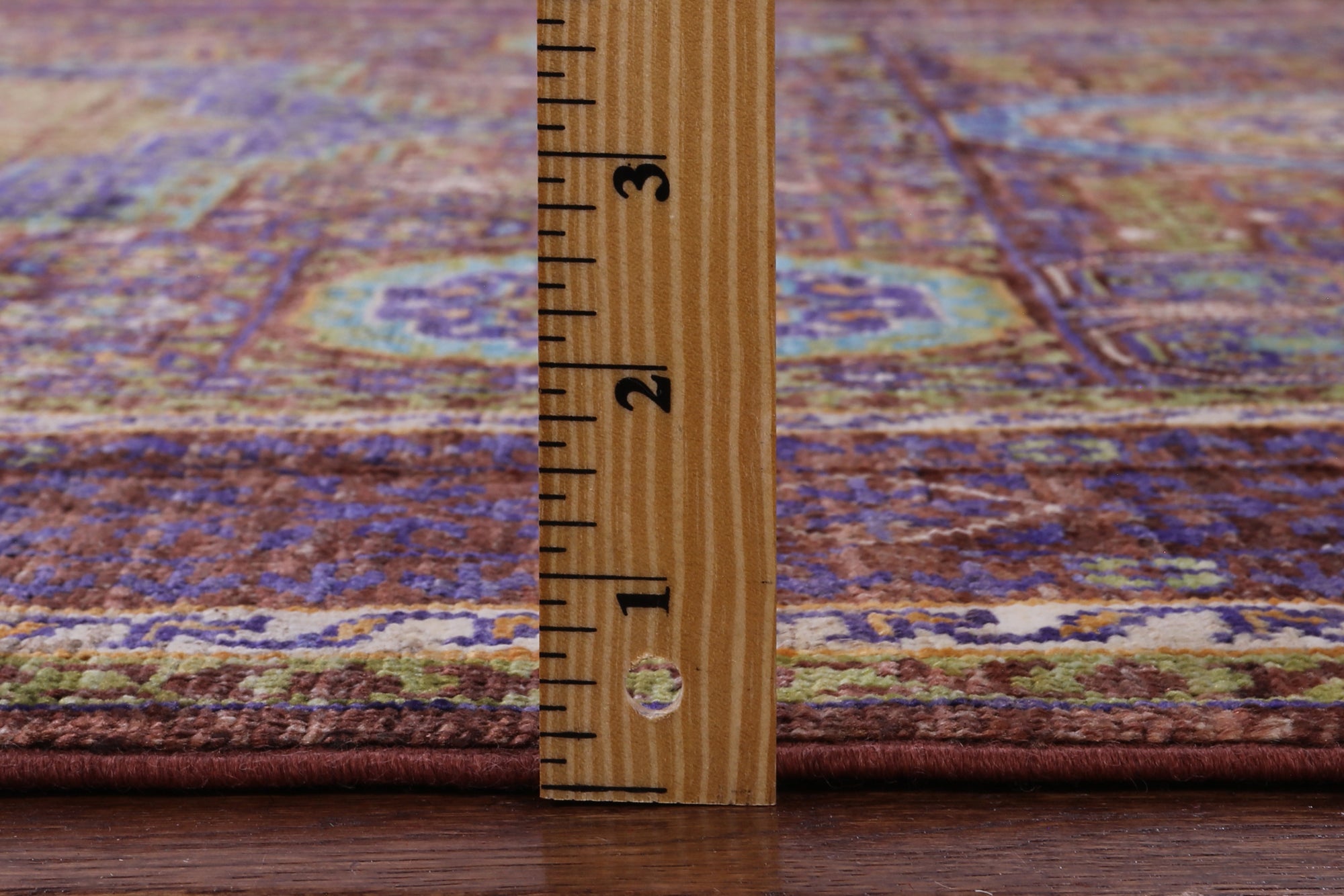 Brown Geometric Persian Mamluk Handmade Wool Rug - 5' 1" X 6' 10" - Golden Nile