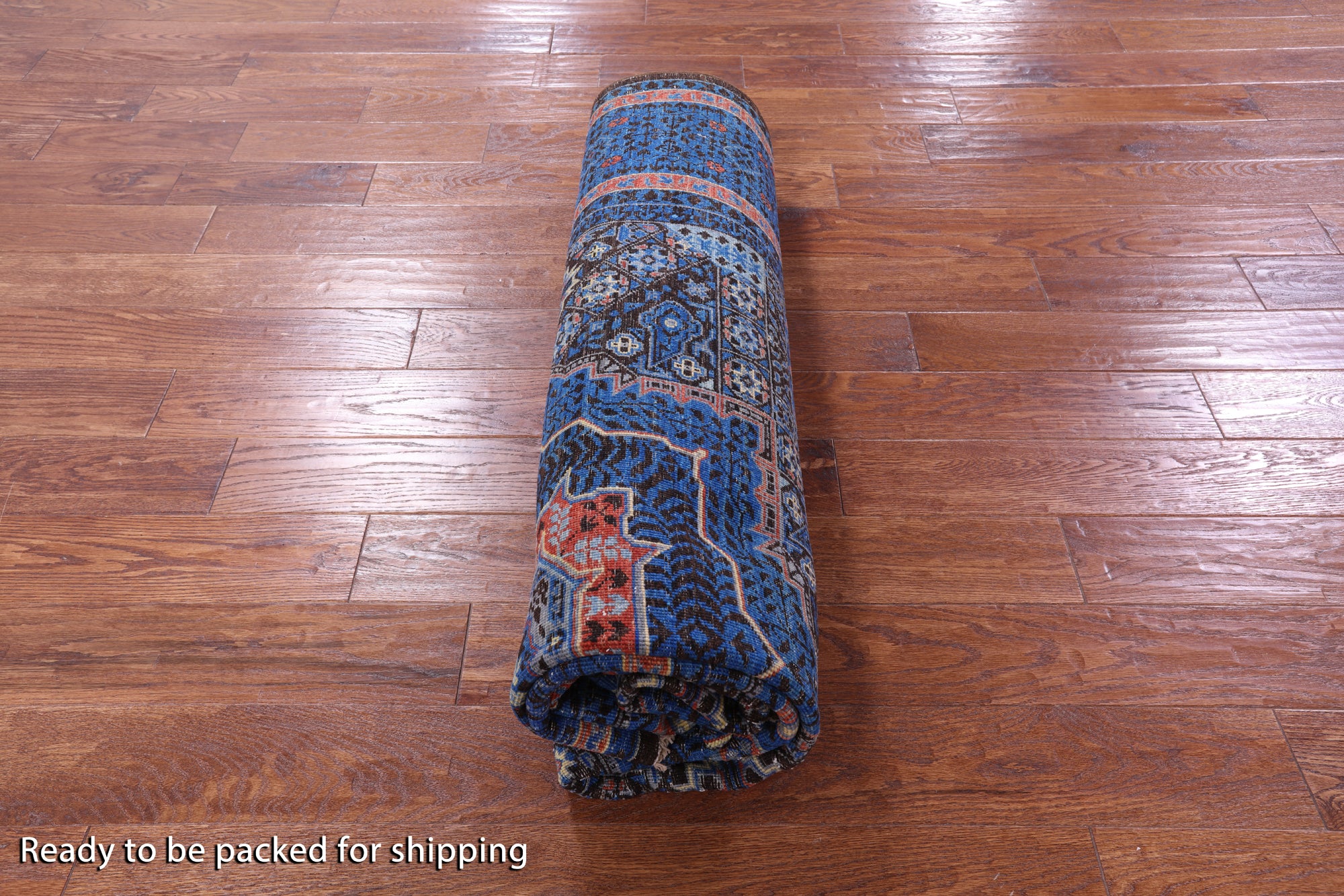 Brown Geometric Persian Mamluk Hand Knotted Wool Rug - 6' 10" X 9' 10" - Golden Nile