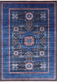 Brown Geometric Persian Mamluk Hand Knotted Wool Rug - 6' 10" X 9' 10" - Golden Nile