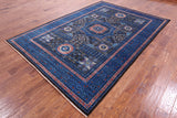 Brown Geometric Persian Mamluk Hand Knotted Wool Rug - 6' 10" X 9' 10" - Golden Nile