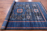 Brown Geometric Persian Mamluk Hand Knotted Wool Rug - 6' 10" X 9' 10" - Golden Nile