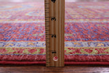 Red Geometric Persian Mamluk Hand Knotted Wool Rug - 6' 9" X 9' 9" - Golden Nile