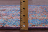 Purple Geometric Persian Mamluk Hand Knotted Wool Rug - 3' 4" X 5' 1" - Golden Nile