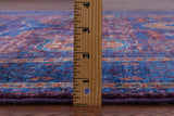 Purple Geometric Persian Mamluk Handmade Wool Rug - 5' 6" X 8' 2" - Golden Nile