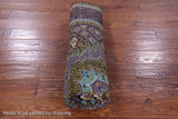 Brown Geometric Persian Mamluk Hand Knotted Wool Rug - 5' 9" X 7' 8" - Golden Nile