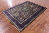 Brown Geometric Persian Mamluk Hand Knotted Wool Rug - 5' 9" X 7' 8" - Golden Nile