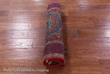Red Geometric Persian Mamluk Hand Knotted Wool Runner Rug - 2' 8" X 8' 8" - Golden Nile