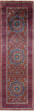 Red Geometric Persian Mamluk Hand Knotted Wool Runner Rug - 2' 8" X 8' 8" - Golden Nile