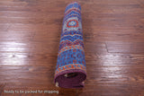 Purple Geometric Persian Mamluk Handmade Wool Runner Rug - 2' 9" X 8' 1" - Golden Nile