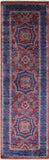 Red Geometric Persian Mamluk Hand Knotted Wool Runner Rug - 2' 8" X 8' 7" - Golden Nile