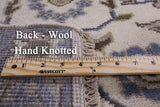 Ivory Turkish Oushak Handmade Wool Runner Rug - 2' 7" X 9' 10" - Golden Nile