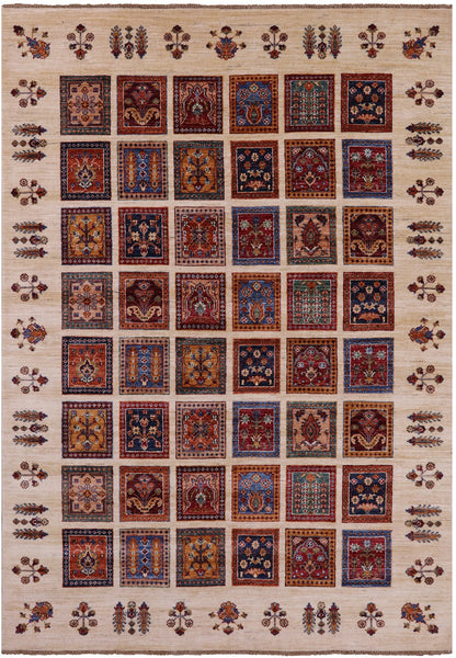 Ivory Garden Design Persian Handmade Wool Rug - 5' 7" X 7' 10" - Golden Nile