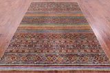Khorjin Persian Gabbeh Hand Knotted Wool Rug - 6' 7" X 9' 8" - Golden Nile