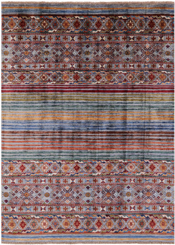 Khorjin Persian Gabbeh Hand Knotted Wool Rug - 5' 0