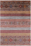 Khorjin Persian Gabbeh Hand Knotted Wool Rug - 6' 10" X 10' 1" - Golden Nile
