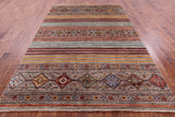 Khorjin Persian Gabbeh Hand Knotted Wool Rug - 6' 10" X 10' 1" - Golden Nile