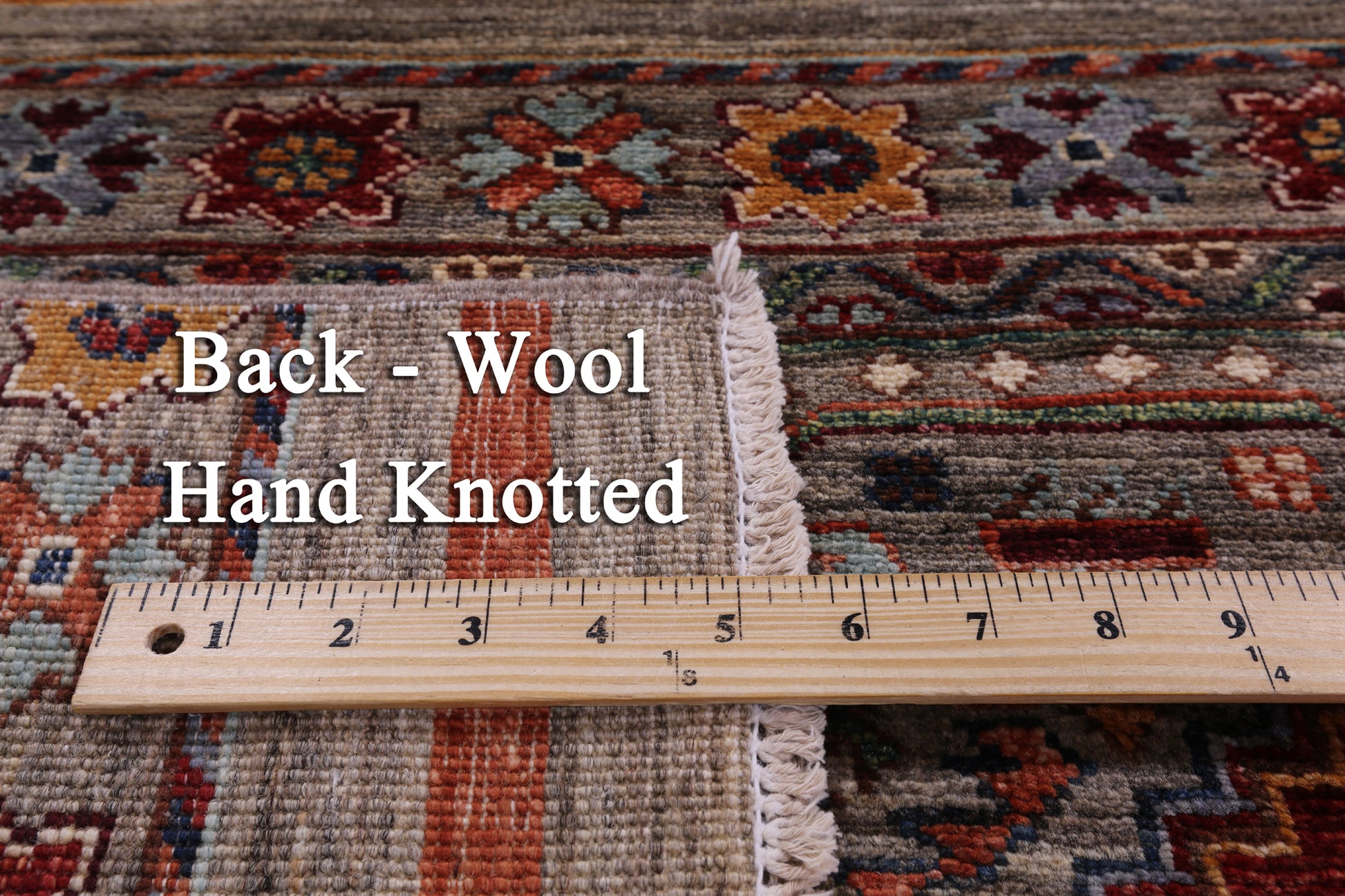 Khorjin Persian Gabbeh Hand Knotted Wool Rug - 6' 10" X 10' 1" - Golden Nile
