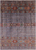 Khorjin Persian Gabbeh Handmade Wool Rug - 5' 8" X 7' 10" - Golden Nile