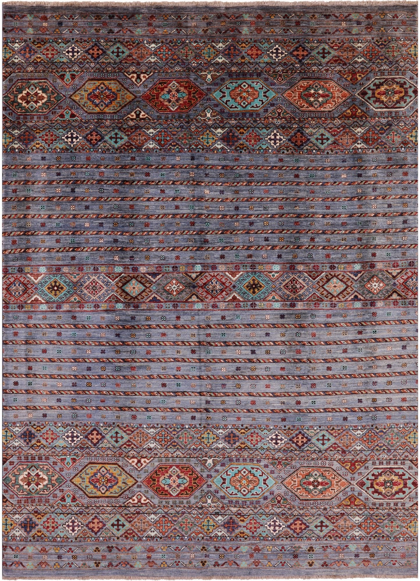 Khorjin Persian Gabbeh Handmade Wool Rug - 5' 8" X 7' 10" - Golden Nile
