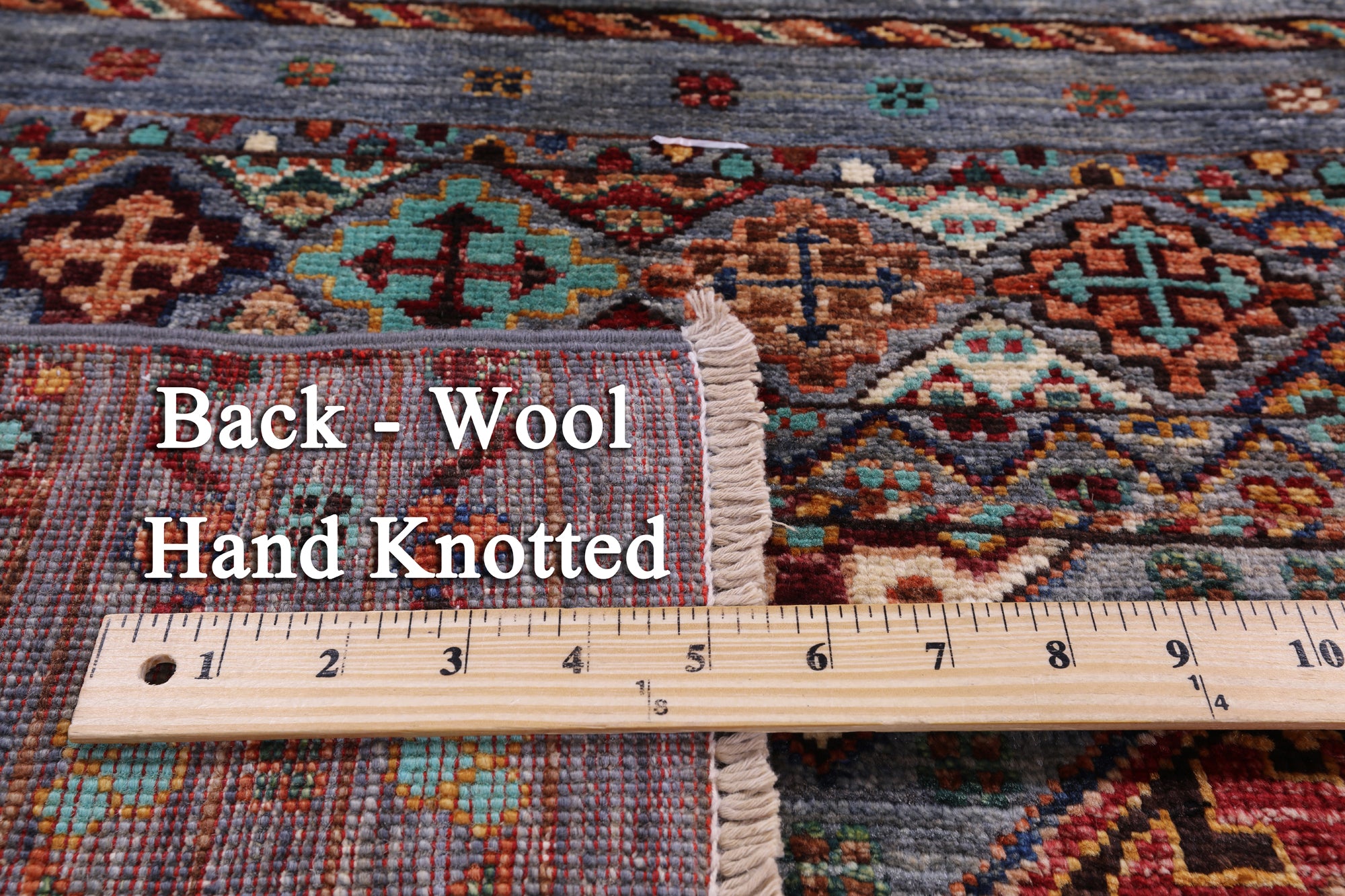 Khorjin Persian Gabbeh Handmade Wool Rug - 5' 8" X 7' 10" - Golden Nile