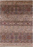 Khorjin Persian Gabbeh Hand Knotted Wool Rug - 5' 6" X 7' 9" - Golden Nile