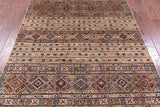 Khorjin Persian Gabbeh Hand Knotted Wool Rug - 5' 6" X 7' 9" - Golden Nile