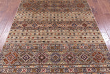 Khorjin Persian Gabbeh Hand Knotted Wool Rug - 5' 6" X 7' 9" - Golden Nile