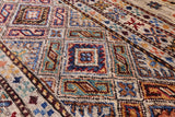 Khorjin Persian Gabbeh Hand Knotted Wool Rug - 5' 6" X 7' 9" - Golden Nile