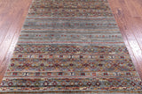 Khorjin Persian Gabbeh Hand Knotted Wool Rug - 5' 0" X 7' 0" - Golden Nile