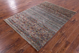 Khorjin Persian Gabbeh Hand Knotted Wool Rug - 5' 0" X 7' 0" - Golden Nile
