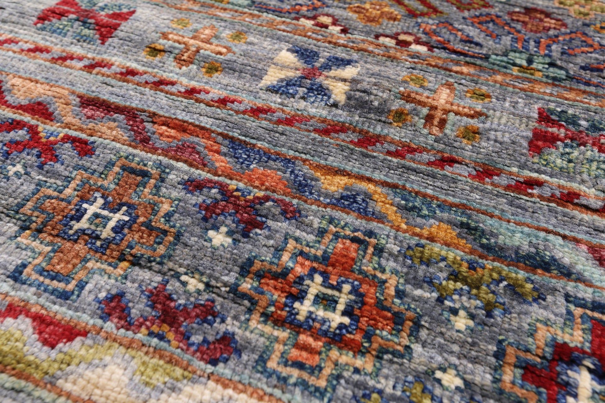 Khorjin Persian Gabbeh Hand Knotted Wool Rug - 5' 0" X 7' 0" - Golden Nile