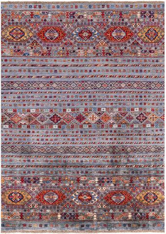 Khorjin Persian Gabbeh Handmade Wool Rug - 4' 0