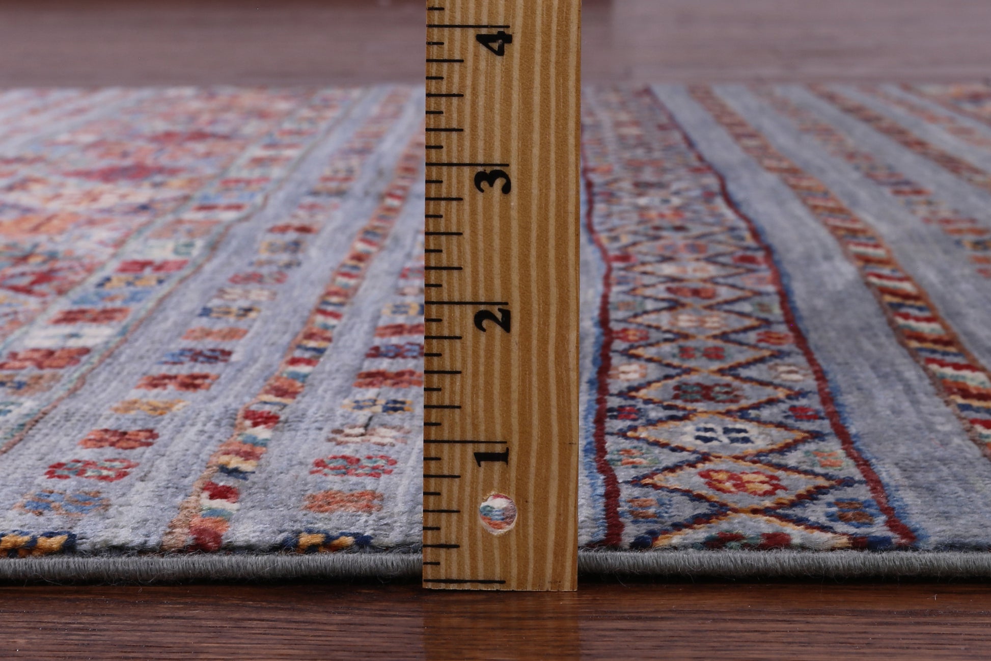 Khorjin Persian Gabbeh Handmade Wool Rug - 4' 0" X 5' 7" - Golden Nile